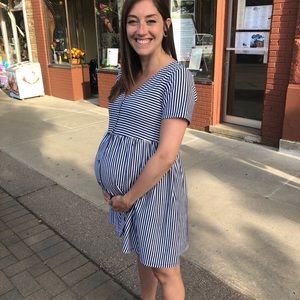 COPY - ASOS maternity striped dress